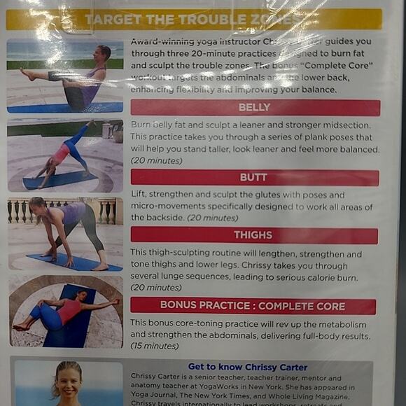 Yoga For Belly, Butt & Thighs Achieve Flatter Abs Slimmer Hips & Tighter Thighs - Picture 4 of 9